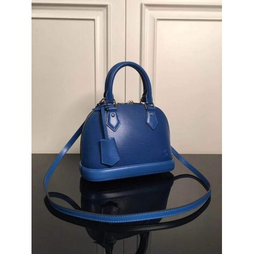 LOUIS VUITTON PETIT SAC EN CUIR EPI ALMA M40303 BLEU