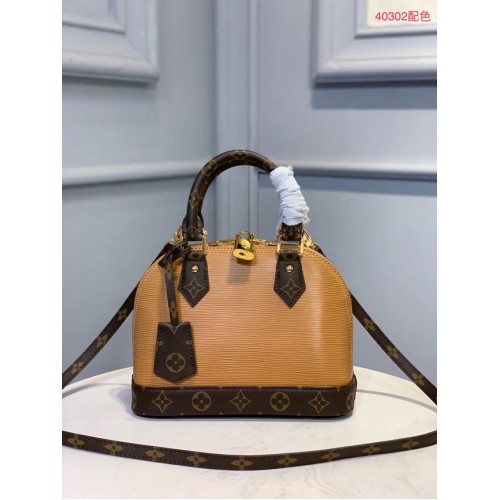 LOUIS VUITTON M40302 EPI CUIR ALMA PETIT BLEU