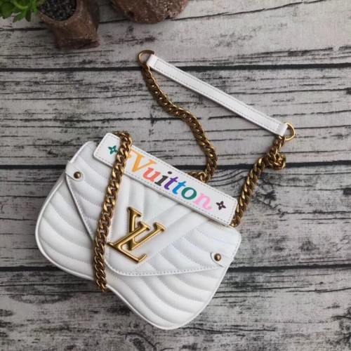 LOUIS VUITTON NEW WAVE CHAIN SAC MM M51945 blanc