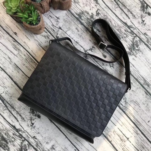 LOUIS VUITTON SAC MESSAGER EN CUIR D'ORIGINE N41038 N41035 NOIR