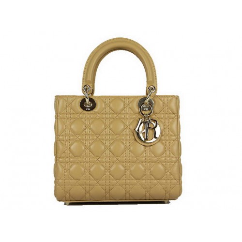 Christian Dior Sacs En Cuir D'agneau Lady Dior Sac CAL44550 Beige Doré