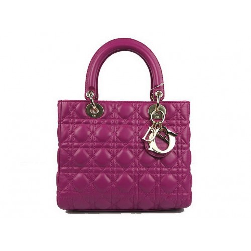 Christian Dior Sacs En Cuir D'agneau Lady Dior Sac CAL44550 Violet Doré
