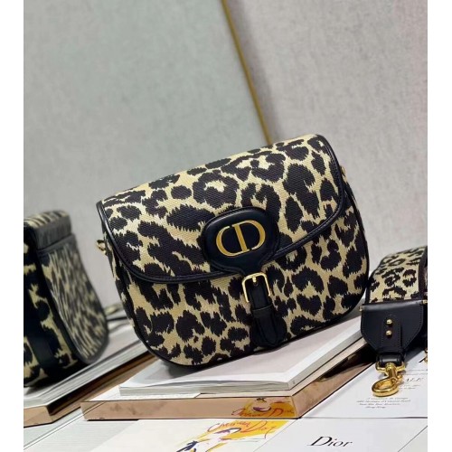 Grand DIOR BOBBY BAG Beige Multicolore Broderie Mizza C9267E