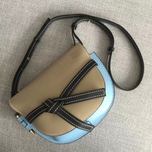 Loewe Sacs à bandoulière Cuir d'origine 8088 Abricot bleu clair