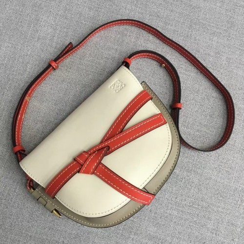 Loewe Sacs à bandoulière Cuir d'origine 8088 blanc crème