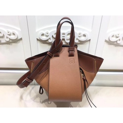 Loewe Hammock Sac fourre-tout en cuir de veau A9127 Marron