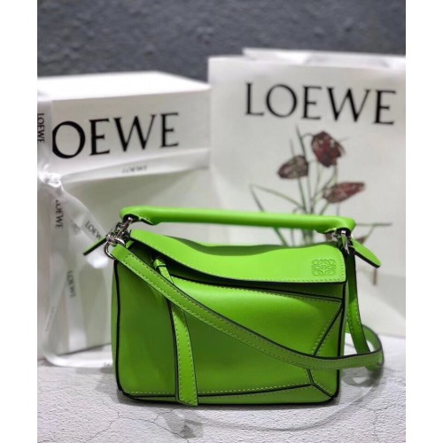 Loewe Mini Puzzle Sac Original Cuir B9125 Vert