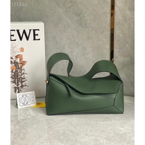 Loewe Original Sac en cuir LE10188 vert noirâtre