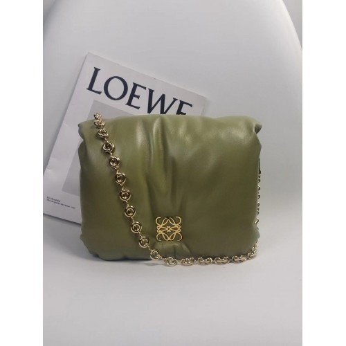 Loewe Puffer Goya Original Sac en Cuir de Mouton 9801 Vert
