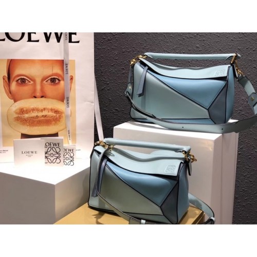 Loewe Puzzle Bag Original Cuir B9124 bleu