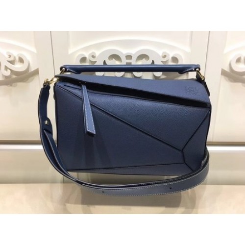 Loewe Puzzle Sac fourre-tout en cuir de veau 9122 Bleu