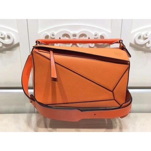 Loewe Puzzle Sac fourre-tout en cuir de veau 9122 Orange