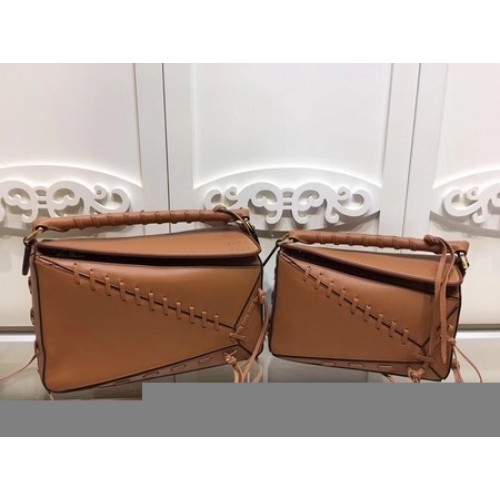 Loewe Puzzle Sac fourre-tout en cuir de veau 9124 Marron