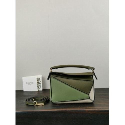 Loewe mini Puzzle Bag cuir d'origine 61841 vert