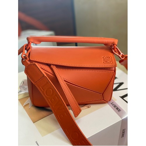 Loewe mini Puzzle Bag Cuir d'origine 6223 orange