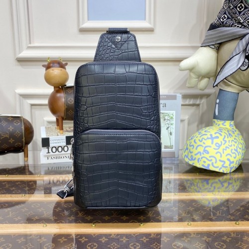 Louis Vuitton SAC À BANDOULIÈRE AVENUE en cuir N41720 noir