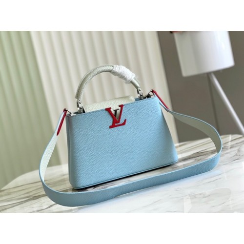 Louis Vuitton CAPUCINES BB M48865 bleu ciel&blanc