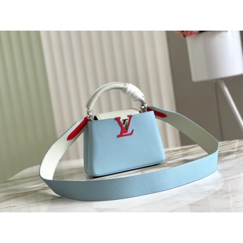 Louis Vuitton CAPUCINES MINI M59205 bleu&blanc