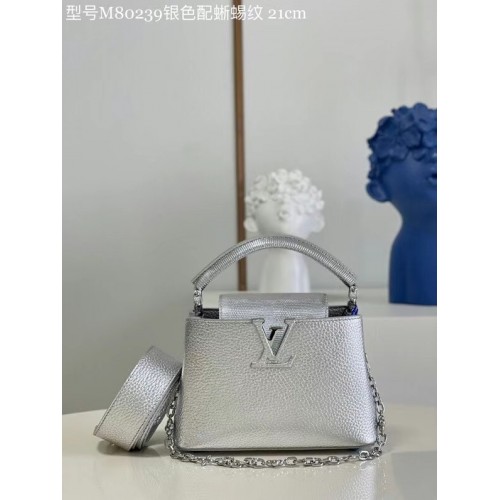 Louis Vuitton CAPUCINES MINI M80239 argent