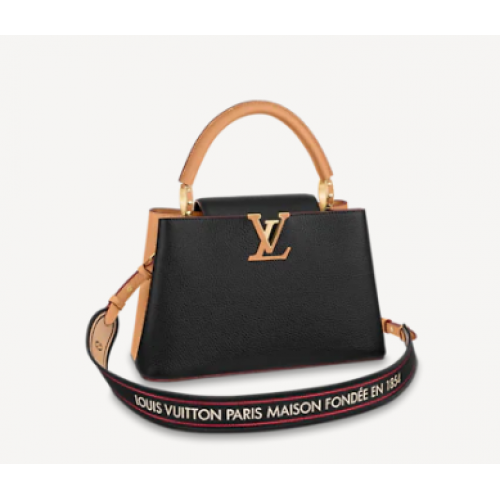 Louis Vuitton CAPUCINES MM M58608 Noir&Beige Arizona