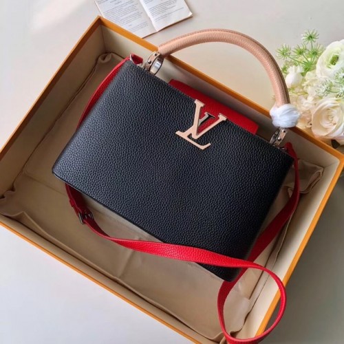 Louis Vuitton CAPUCINES PM M51814 noir&rose&rouge