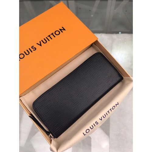 Louis Vuitton CARTERA CLEMENCE PORTEFEUILLE Original EPI Cuir M60915 Noir