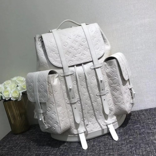 Louis Vuitton CHRISTOPHER Grand sac à dos M53285 blanc
