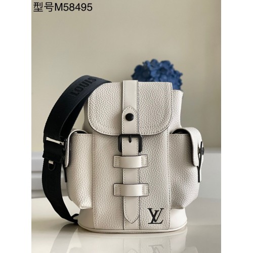 Sac à dos Louis Vuitton Christopher XS Cuir Taurillon M58495 Blanc