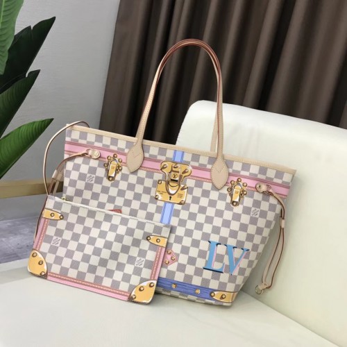 Toile Louis Vuitton Damier Azur original Neverfull mm B40156