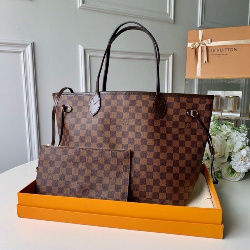Louis Vuitton Toile Damier Ebene Neverfull M41358 Rouge