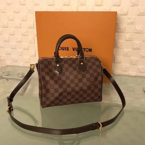 Louis Vuitton Damier Ebene Speedy 25 Avec Bandoulière N41181