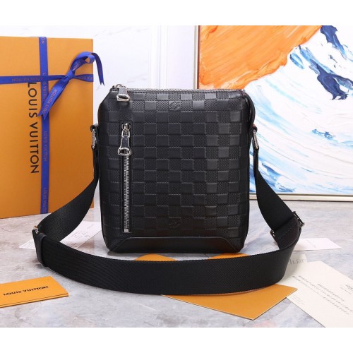 Louis Vuitton Discovery Messenger BB Sac en cuir d'origine N42418 Noir