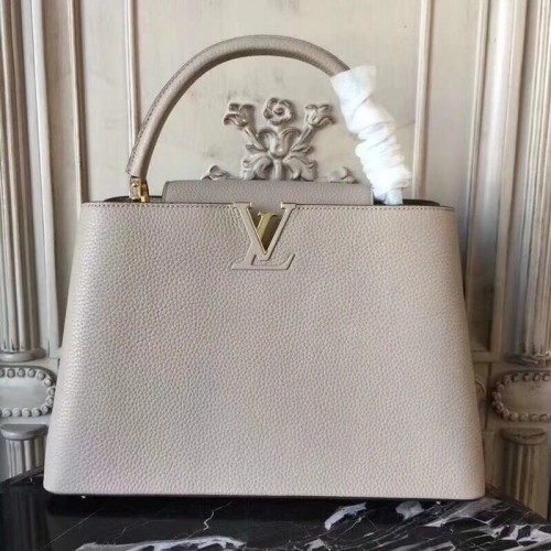 Louis Vuitton Elégant Capucines Sac MM M41813 gris