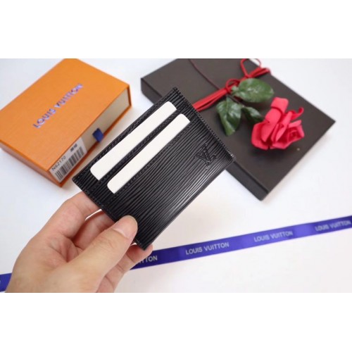 Louis Vuitton Porte-cartes en cuir Epi M60721 noir