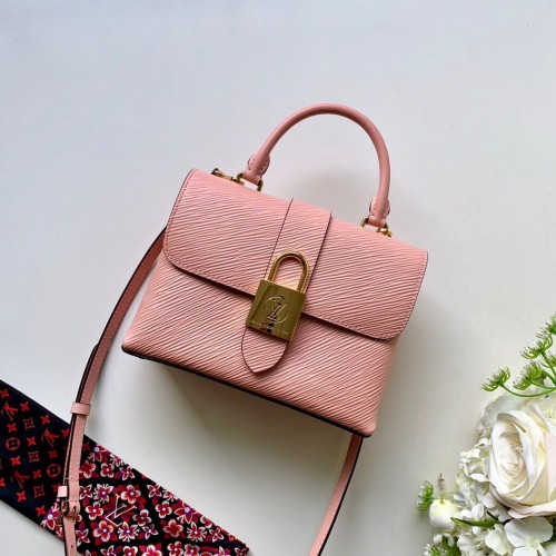 Louis Vuitton Cuir Epi original LOCKY BB M44080 rose