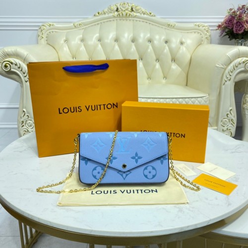 Louis Vuitton FELICIE POCHETTE M80498 Bleu d'été