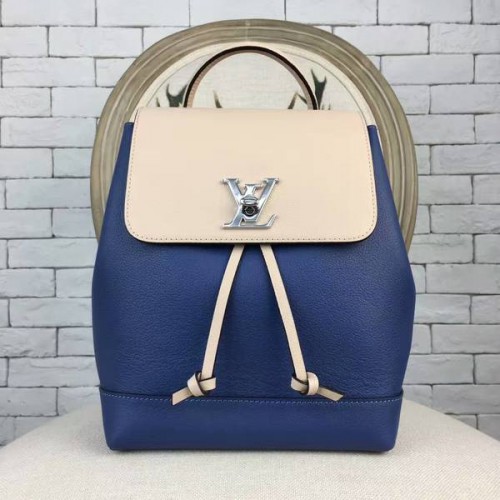 Louis Vuitton LOCKME SAC À DOS 41817 Bleu&Blanc Cassé