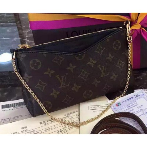 Pochette PALLAS en toile monogram noire Louis Vuitton M41638