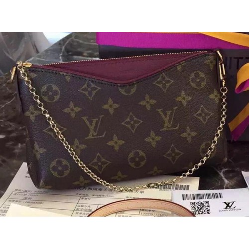 Pochette PALLAS en toile monogram violette Louis Vuitton M41638