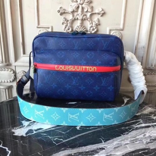 Sac Louis Vuitton Monogram Canvas MESSNGER 43845 Bleu