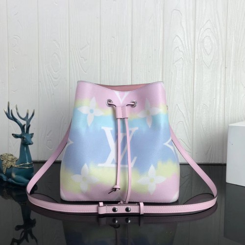 Louis Vuitton Monogram Canvas Neonoe Original Cuir M45126 Rose&Bleu