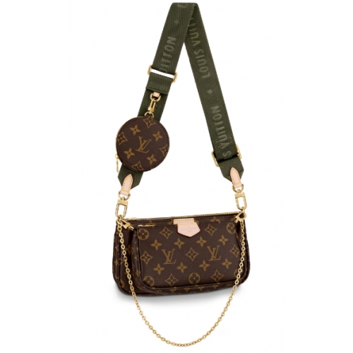 Louis Vuitton Monogram Canvas Cuir d'origine M44823 Vert noirâtre