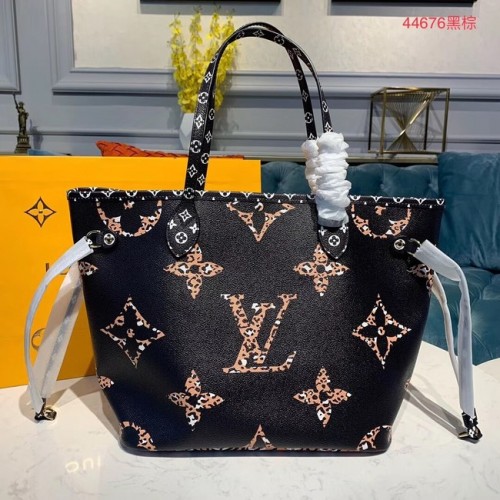 Louis Vuitton Monogram Canvas Cuir d'origine NEVERFULL MM M44567 Noir