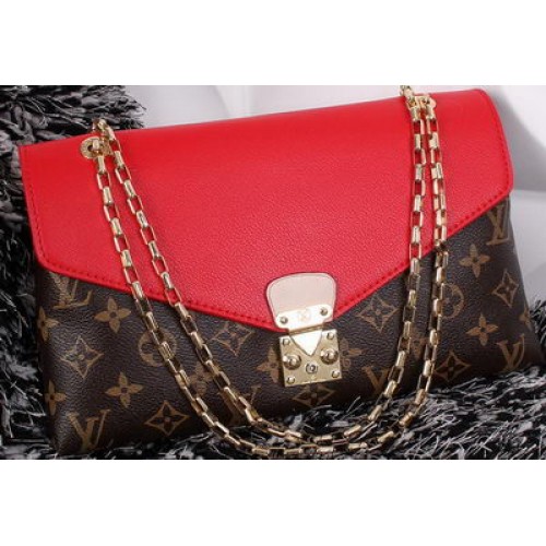 Sac Louis Vuitton Monogram Canvas Pallas Chain Aurore M41200 Rouge