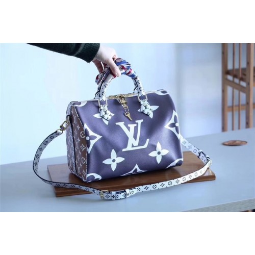 Louis Vuitton Toile Monogram Speedy 30 M40391 bleu foncé