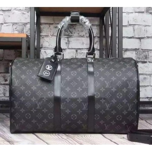 Louis Vuitton Toile Monogram Eclipse KEEPALL 45 BANDOULIERE M40569