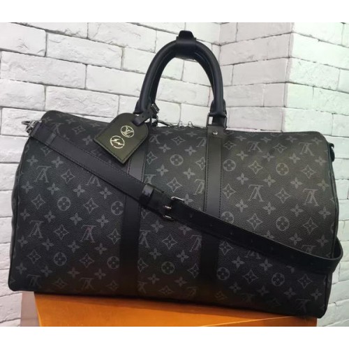 Louis Vuitton Toile Monogram Eclipse KEEPALL 45 BANDOULIERE N40569