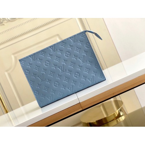 Louis Vuitton Monogram Eclipse POCHETTE Voyage M45665 Bleu