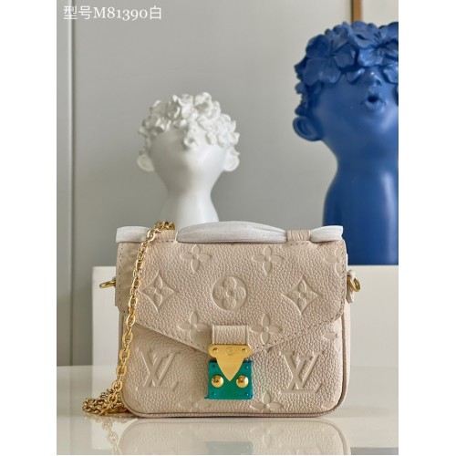 Louis Vuitton Monogram Empreinte POCHETTE METIS BB M81390 Crème