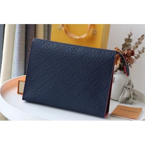 Louis Vuitton Monogram Empreinte POCHETTE VOYAGE MM M41058 Navy blue